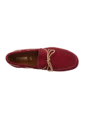 Chaussures Geox Calarossa Mocassins, Rouge pour Homme