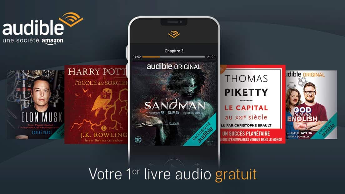 Audible : La version d'essai gratuite vous donne 2 livres audio