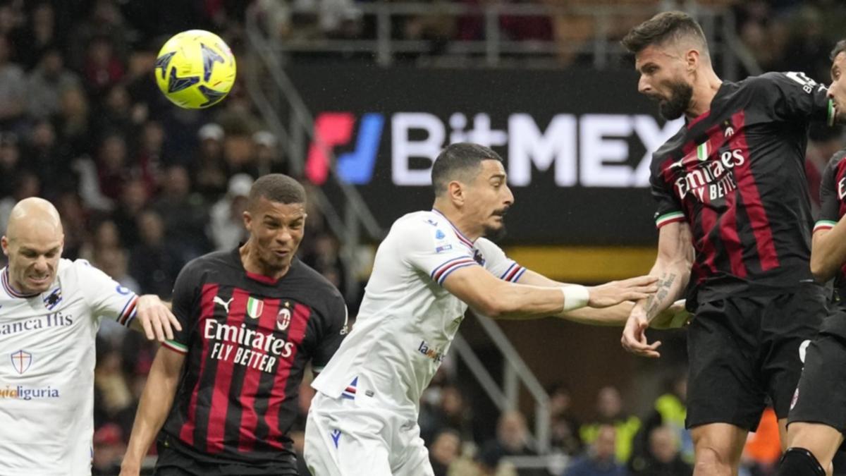 Le Milan renverse le Sampdoria avec un triplé de Giroud Serie A (5-1) Serie A