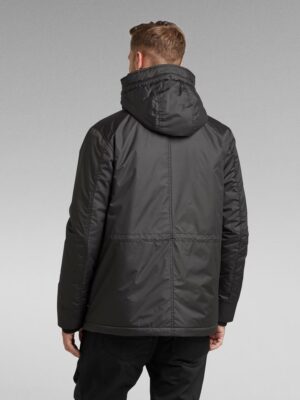 G-STAR RAW - VESTE VODAN PADDED HOODED NOIR POUR HOMMES , La veste Padded Vodan présente une capuche détachable à visière mince.